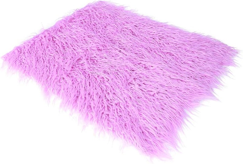 Purple Soft Acrylic Baby Photography Blanket Newborn Photo Prop - Image 4